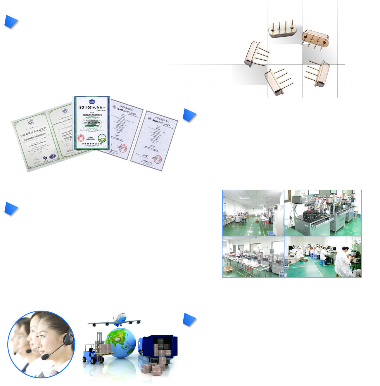 东莞市晶美电子科技有限公司的五大优势展示，1专注产品，可定制生产，2严格的质检体系，3专业的生产能力，4好的服务体验。